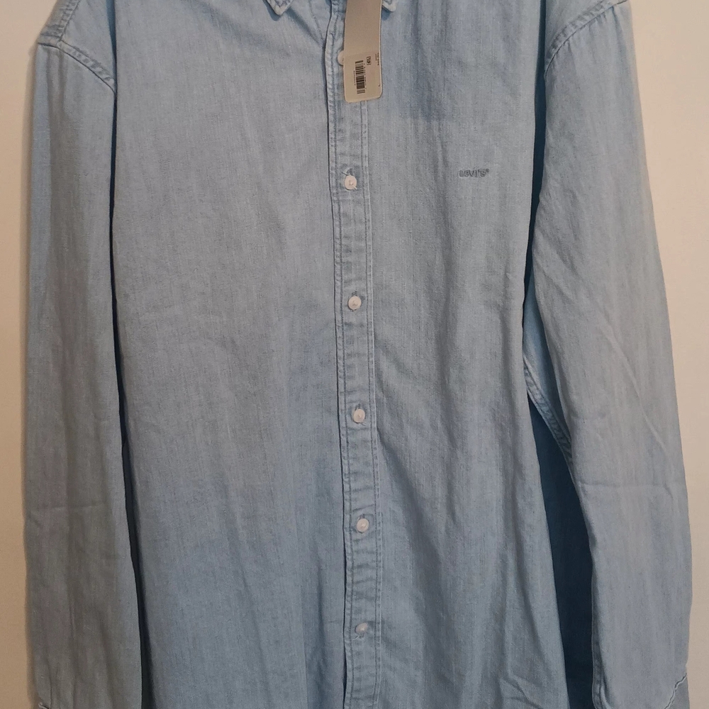 Levi's Blue Denim Casual Button Down Shirt